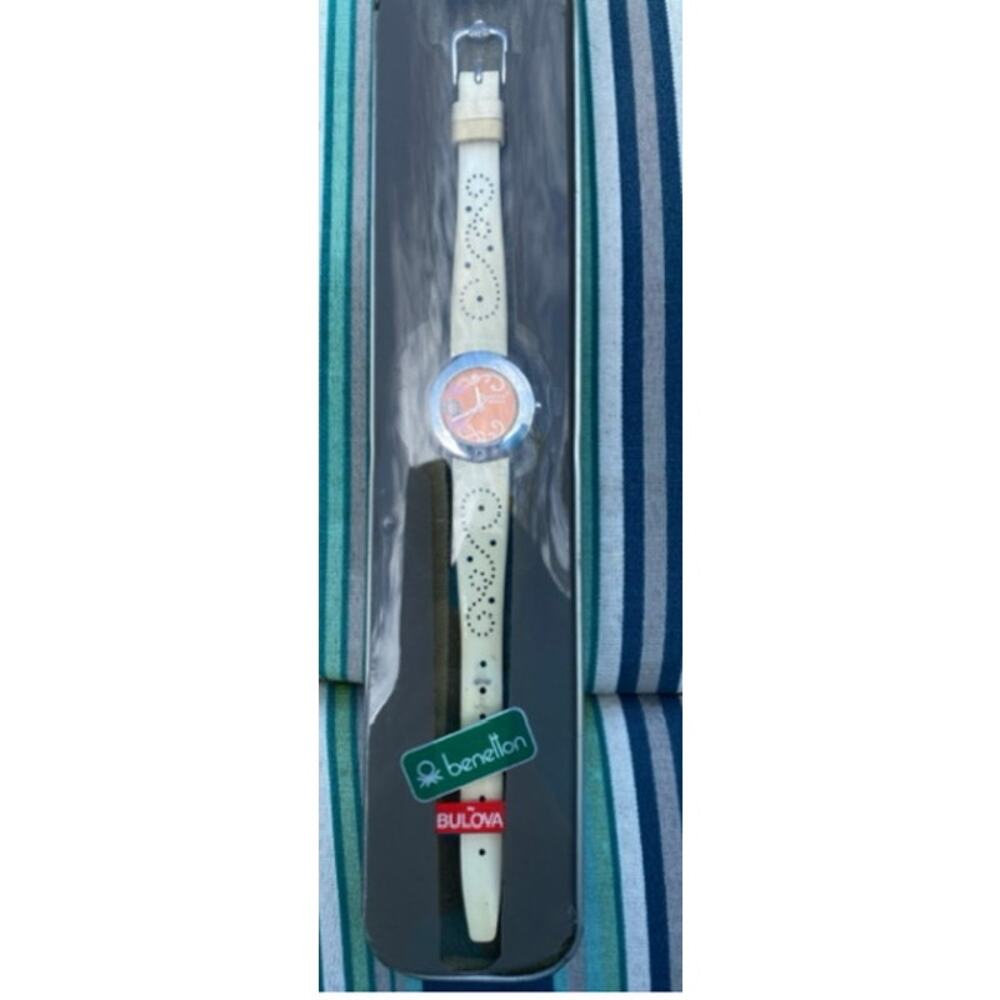 New in box United Colors of Benetton by Bullova World Time Wrist Watch VTG - Picture 6 of 7